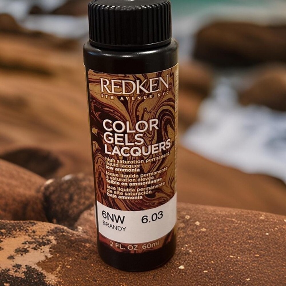 Redken Color Gels Lacquers Permanent Liquid Color 2 oz_ 6NW_Brandy